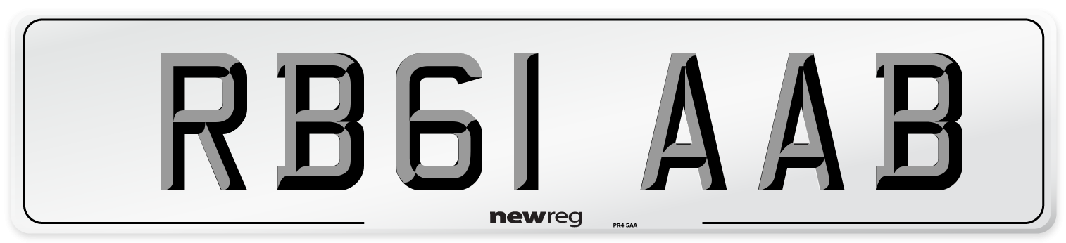 RB61 AAB Number Plate from New Reg